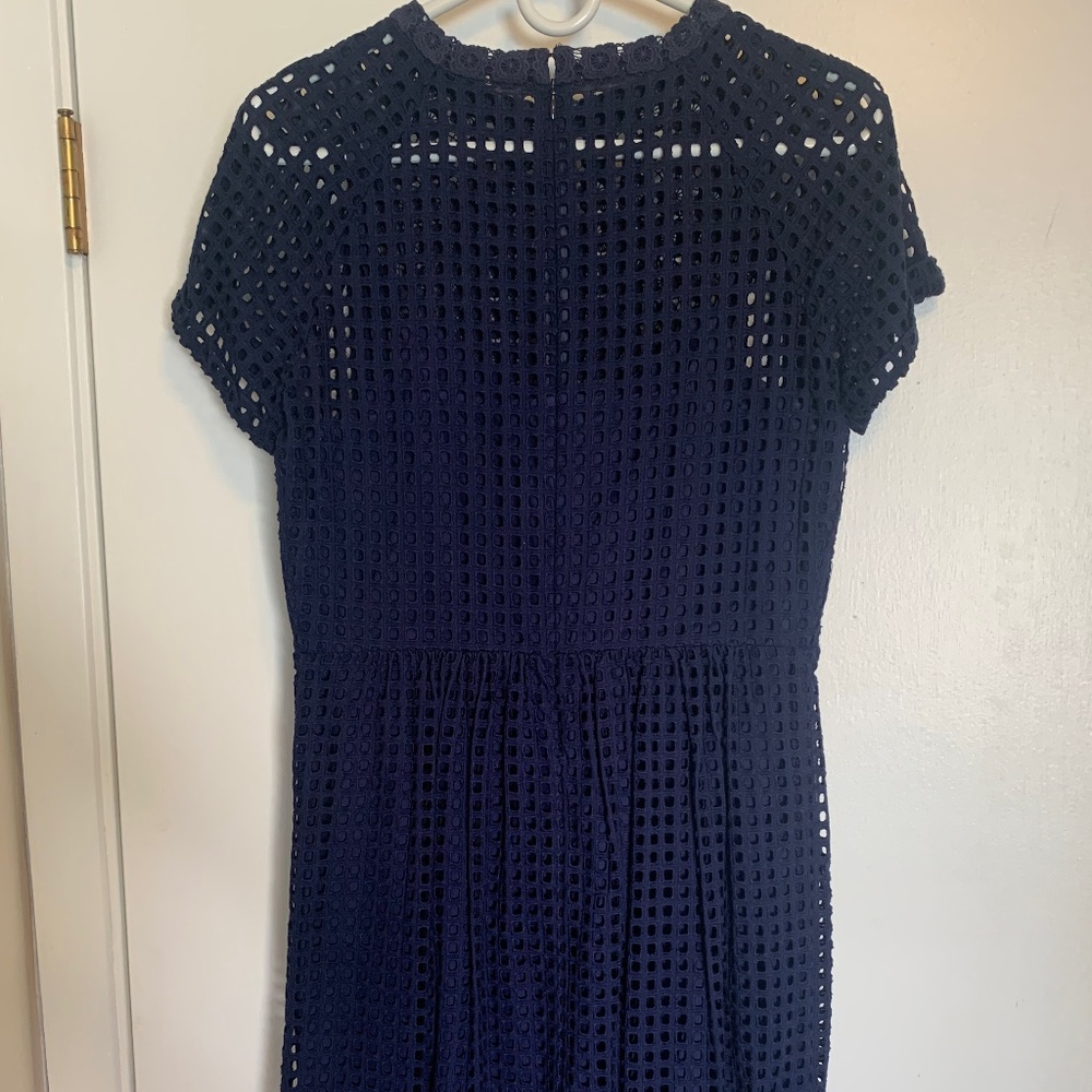 Madewell size 6 navy cutouts dress